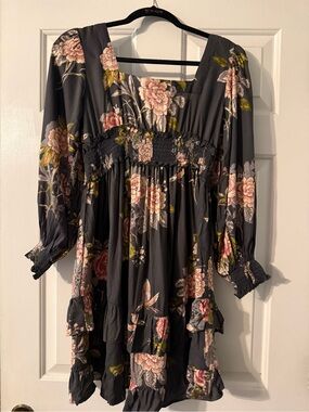 Romantic Gypsy Women’s Floral Maternity Top, Black & pink floral